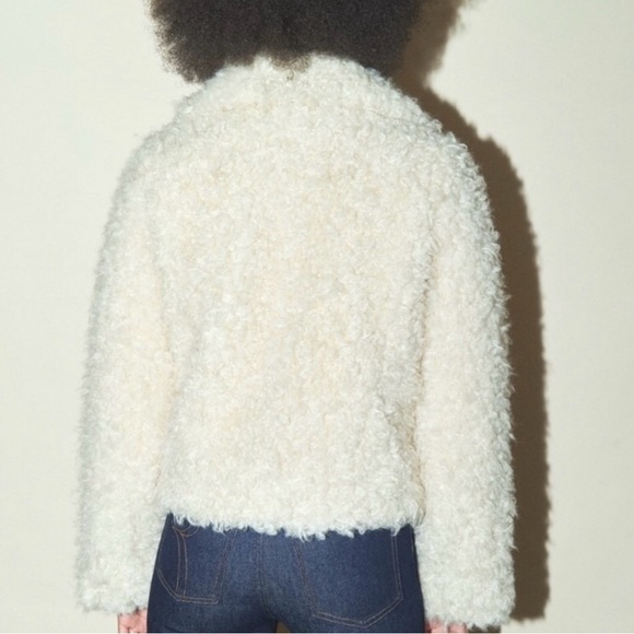 Rouje Serge Coat Faux Fur Size 36 - Picture 5 of 7